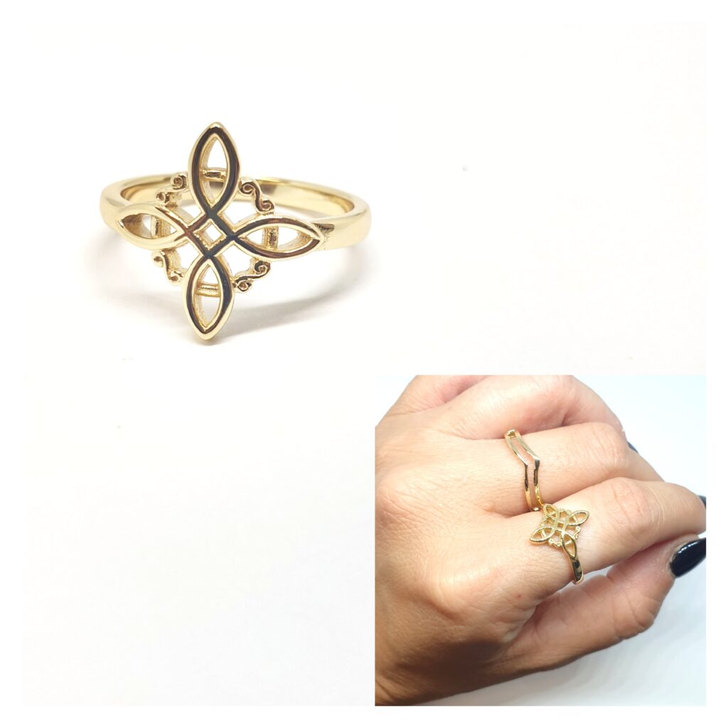 Anillos - An1350 Nudo De Bruja Oro - Senora