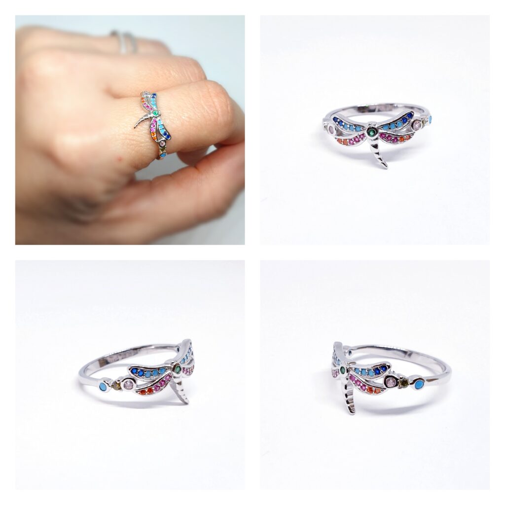 Anillos - An1343 Libelula Multicolor - Senora
