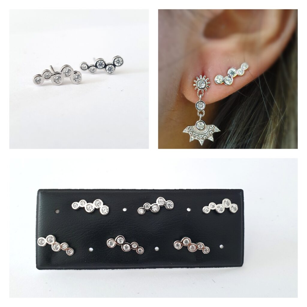 Pendientes - Pack685 Burbujas Blancas - Senora