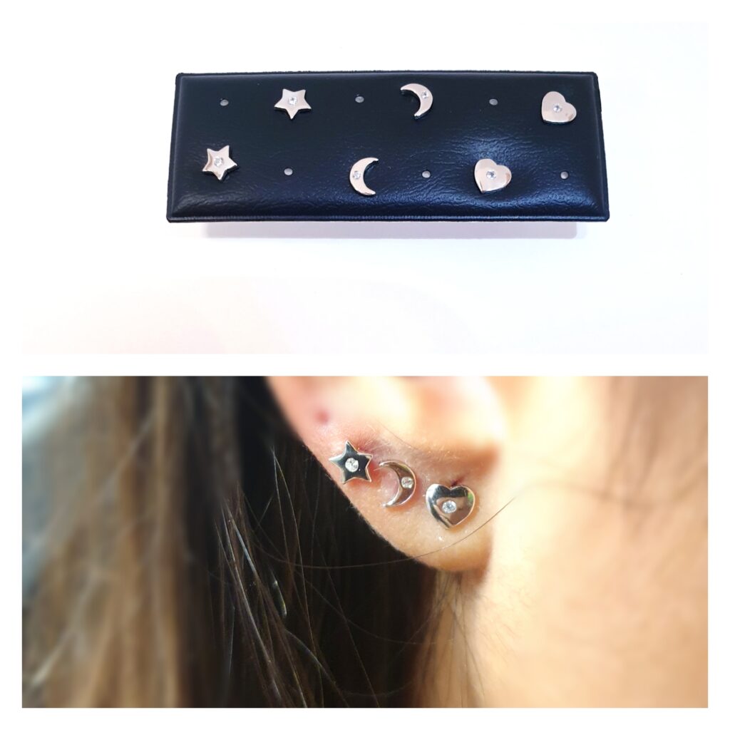 Pendientes - Pack679 Corazonluna Y Estrell - Senora