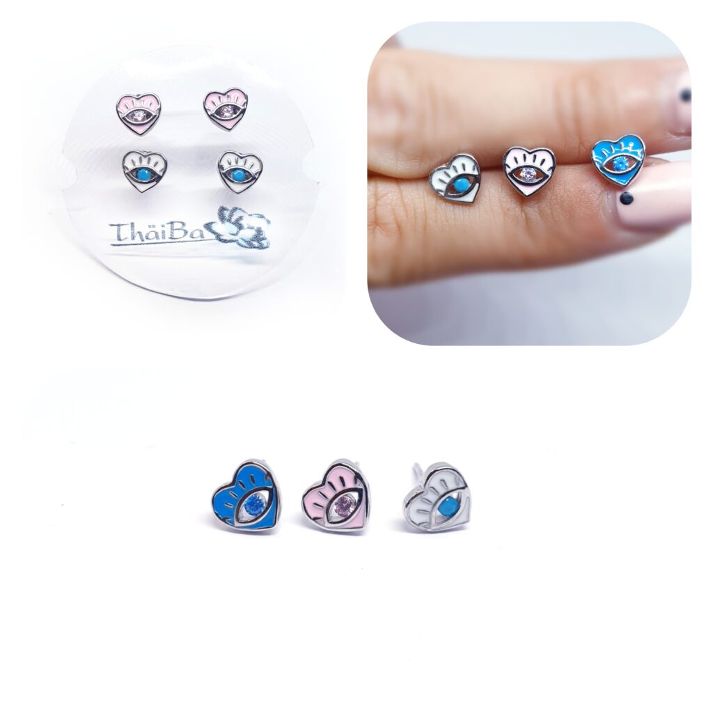 Pendientes - Pack643 Ojo Corazon Suerte - Senora