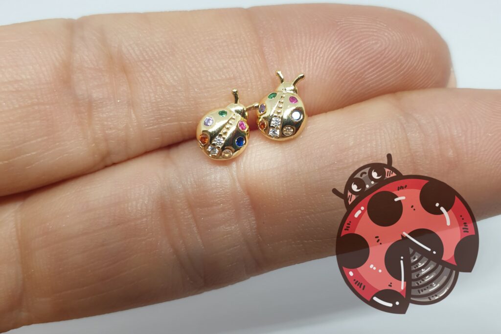 Pendientes - Pack641 Mariquita De La Suerte - Senora