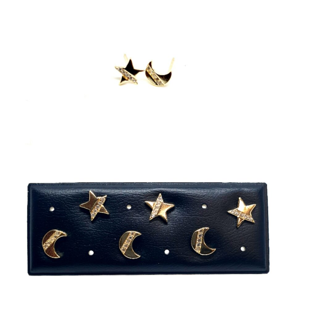 Pendientes - Pack630 Estrella Luna Oro - Senora