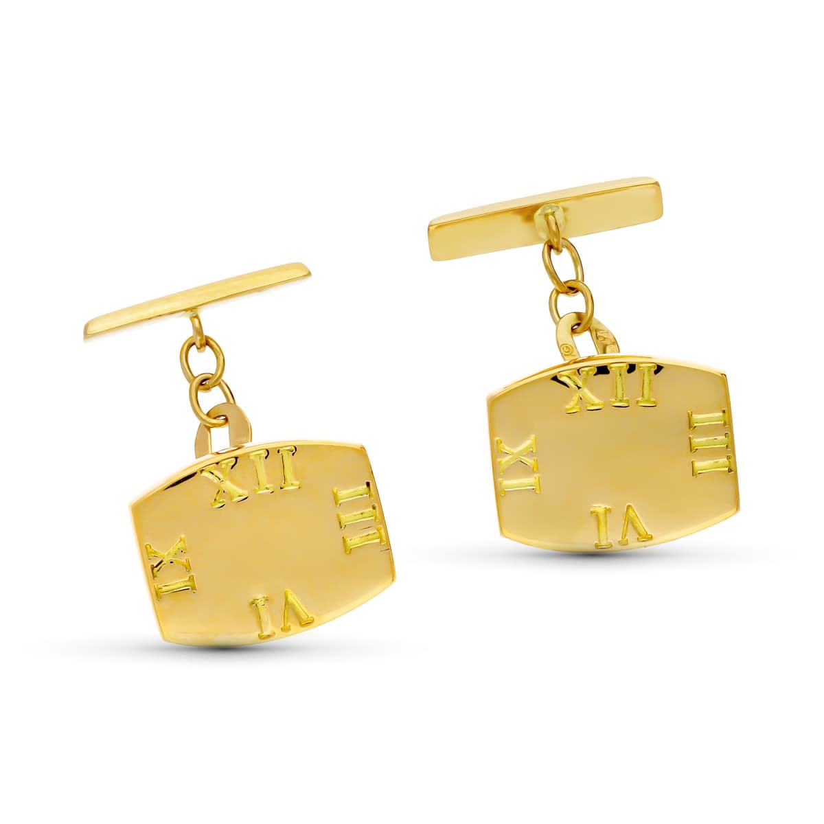 Gemelos Barrilete 16 x 13 mm de oro amarillo 18K