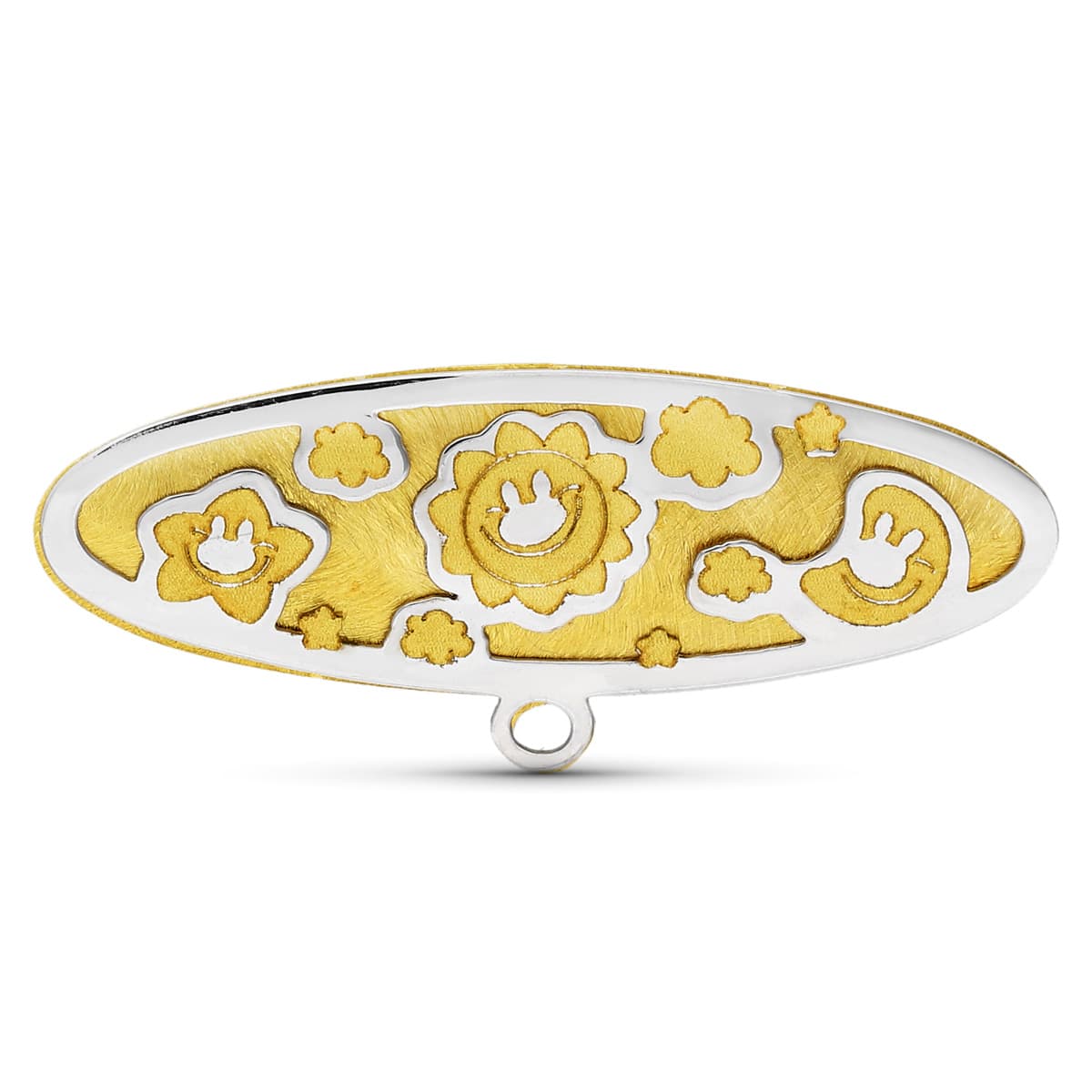 18K ALFILER ORO BICOLOR 28X9 MM