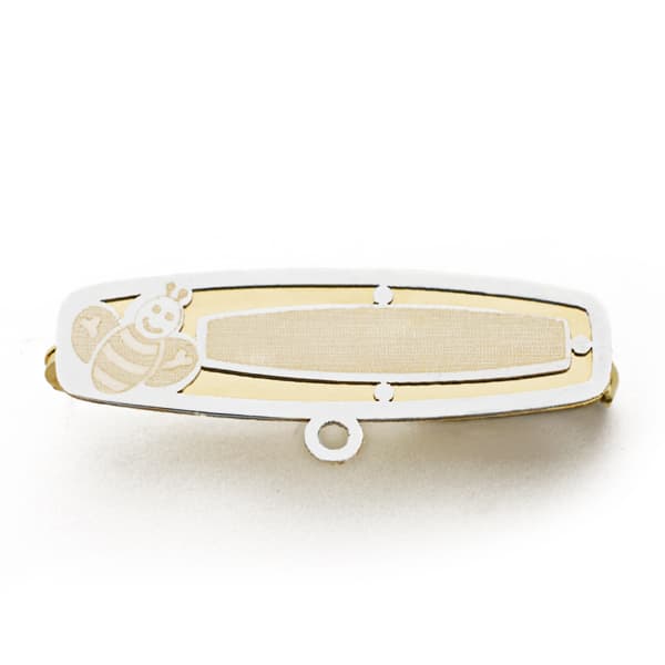 Alfiler Bicolor Abeja 28 x 7 mm 18K