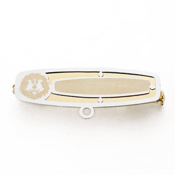 18K ALFILER ORO BICOLOR LEON. 27X11 MM