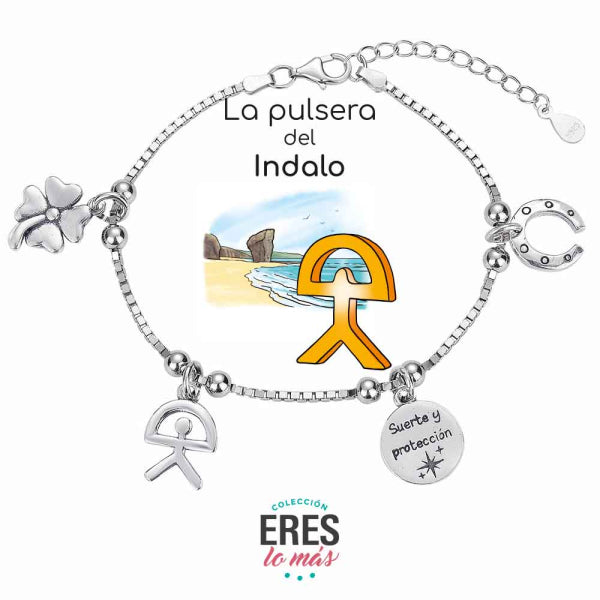 Pulsera Eres Lo Mas Indalo Cadena Veneciana Rodiada Con Colgantes