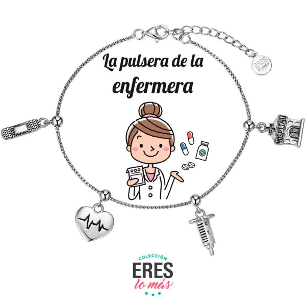 Pulsera eres lo más enfermera cadena rodiada con cuatro colgantes