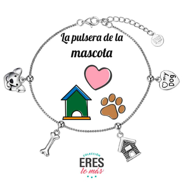 Pulsera eres lo más mascota perro cadena rodiada con cuatro colgantes
