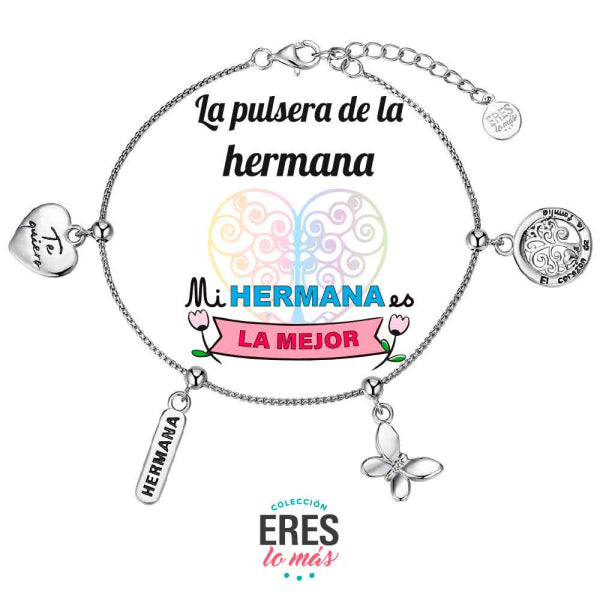 Pulsera eres lo más hermana cadena rodiada con cuatro colgantes