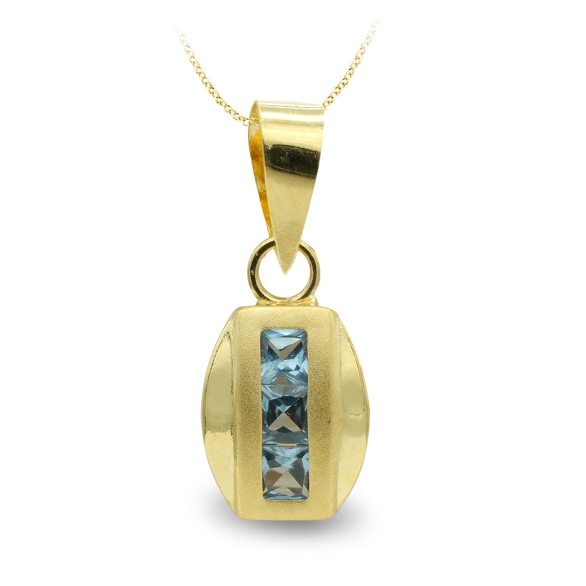 Colgante Comunion con Circonitas de oro amarillo 18K