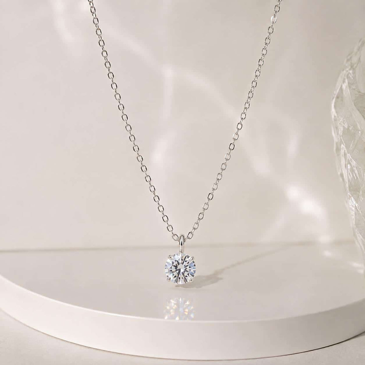 Collar punto de luz 5mm de plata de ley - Joyería Zafir