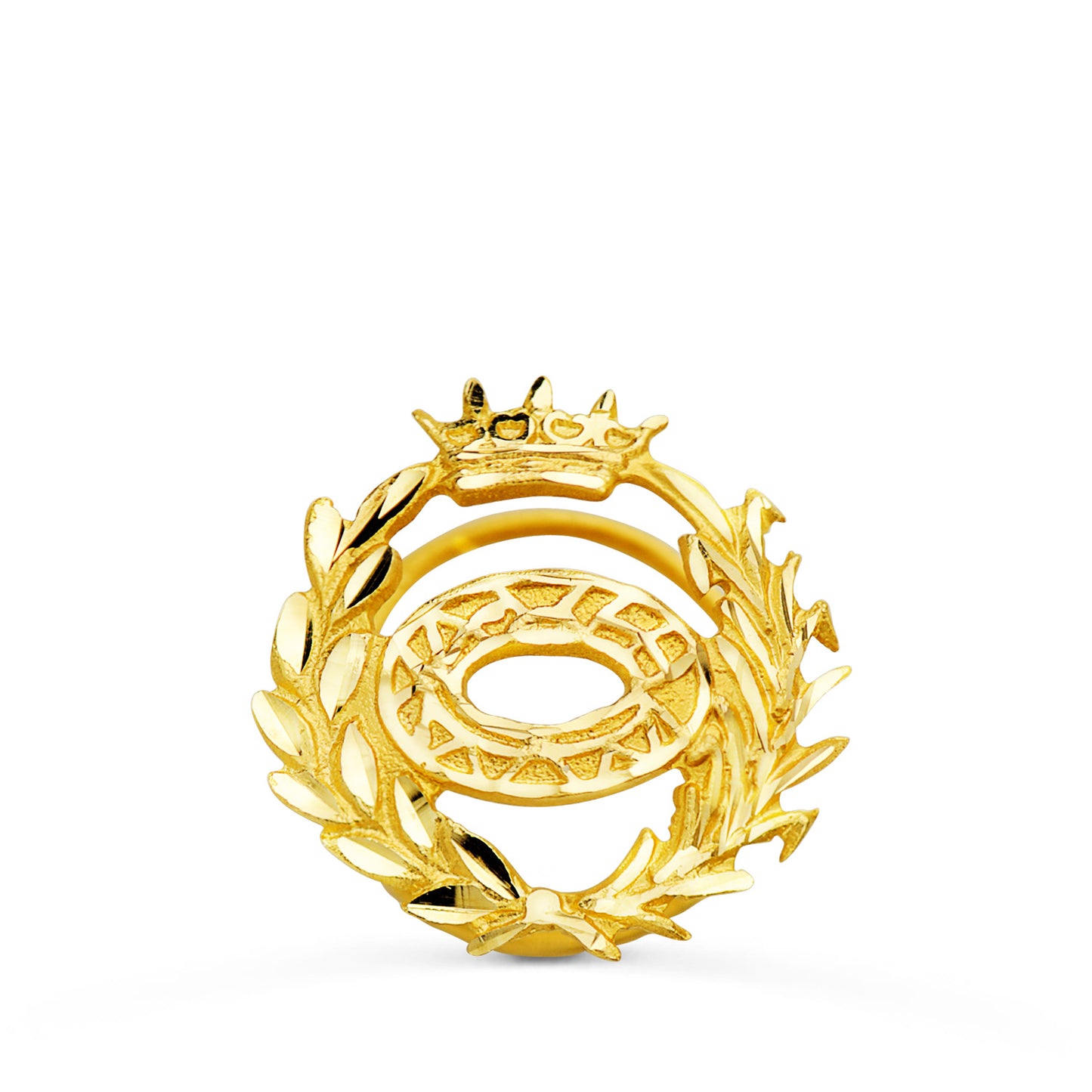 Insignia Ciencias Biologicas. 16 x 16 mm de oro amarillo 18K