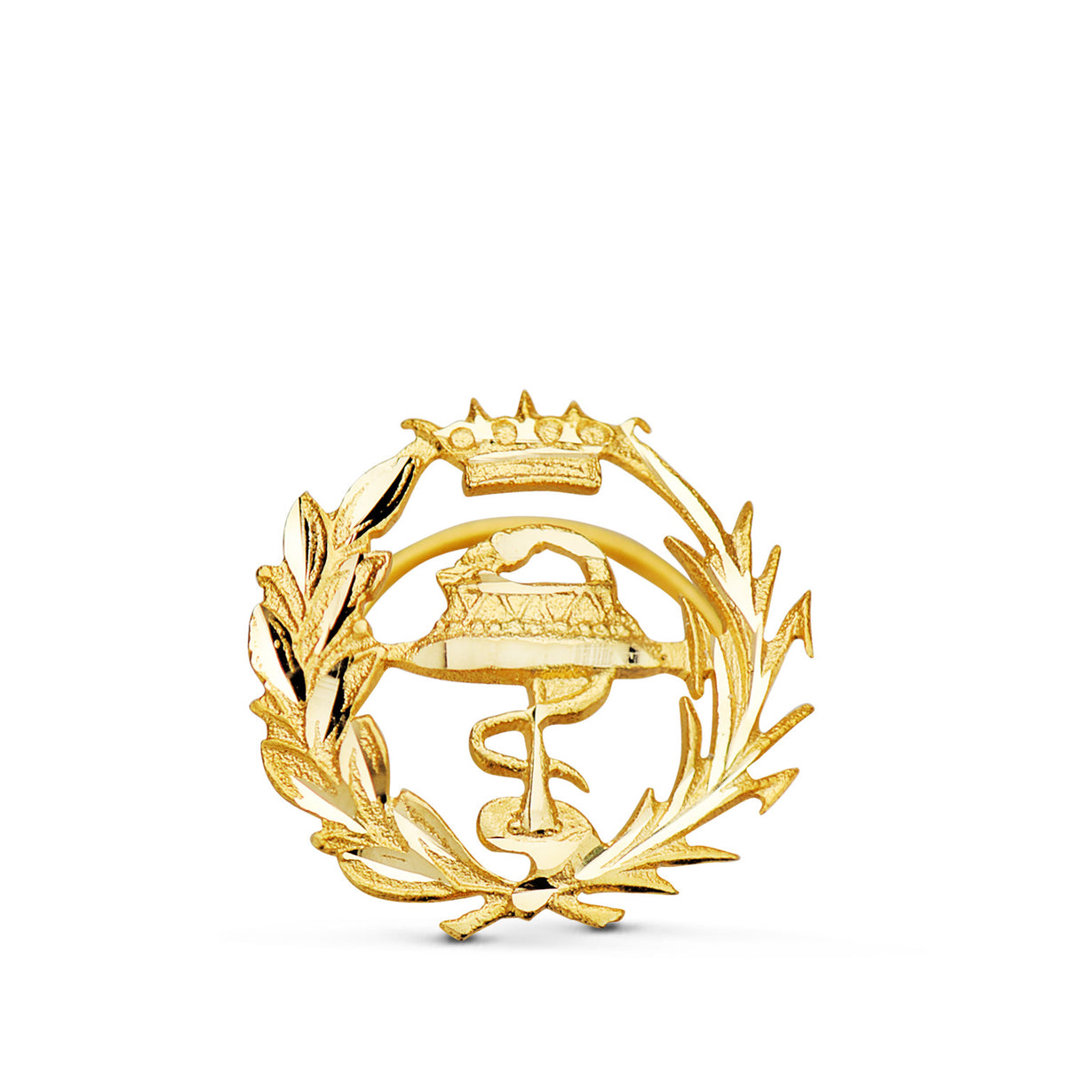 Insignia Farmacia. 15 x 15 mm de oro amarillo 18K