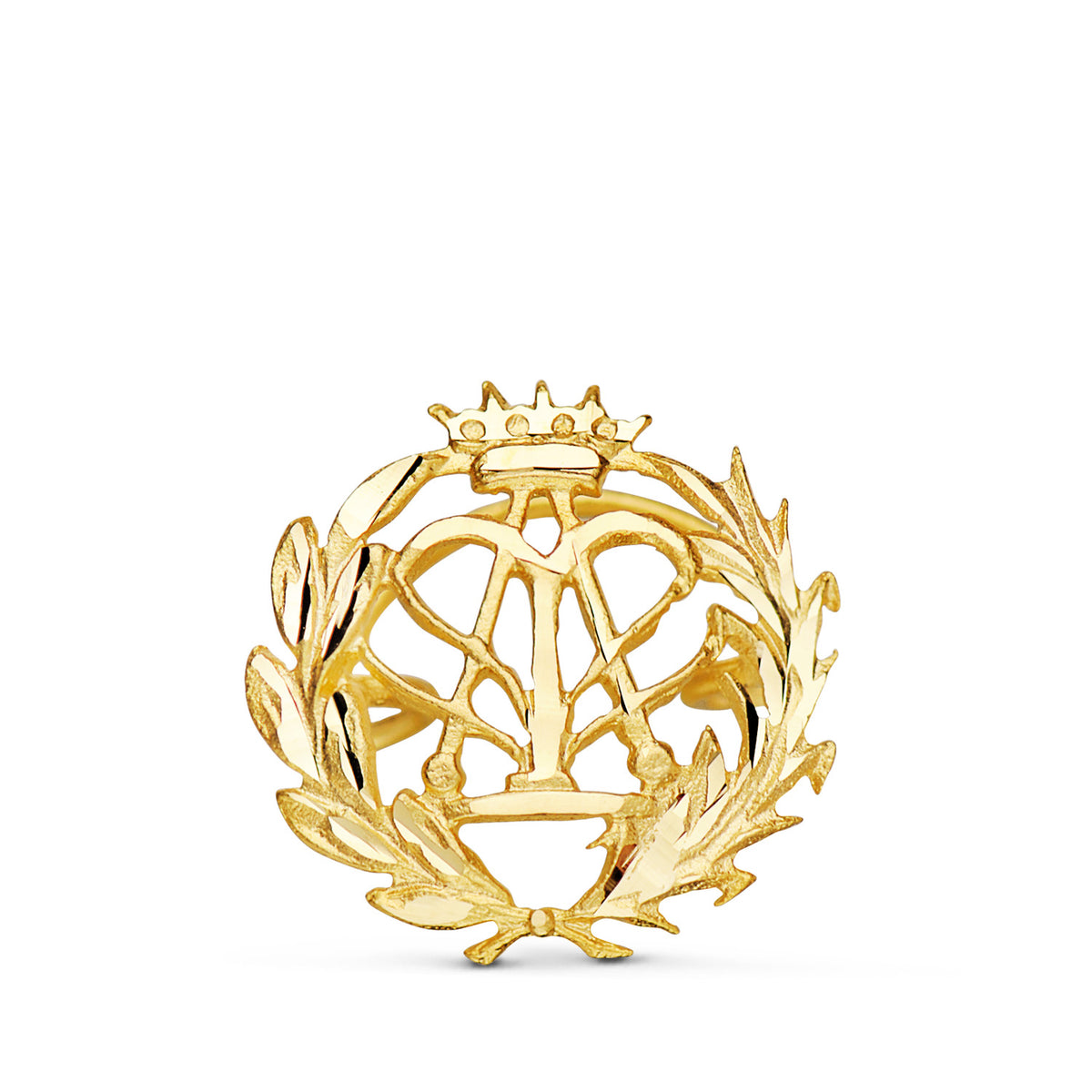 Insignia Fisica. 15 x 15 mm de oro amarillo 18K