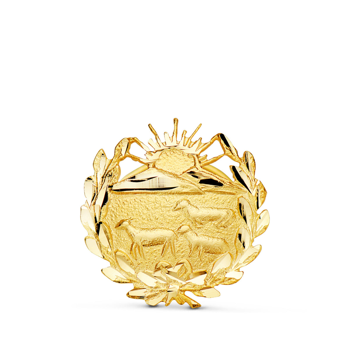 Insignia Veterinaria. 15 x 15 mm de oro amarillo 18K
