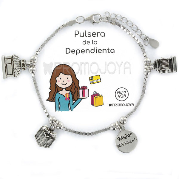 Pulsera Eres Lo Mas Dependienta Cadena Veneciana Rodiada