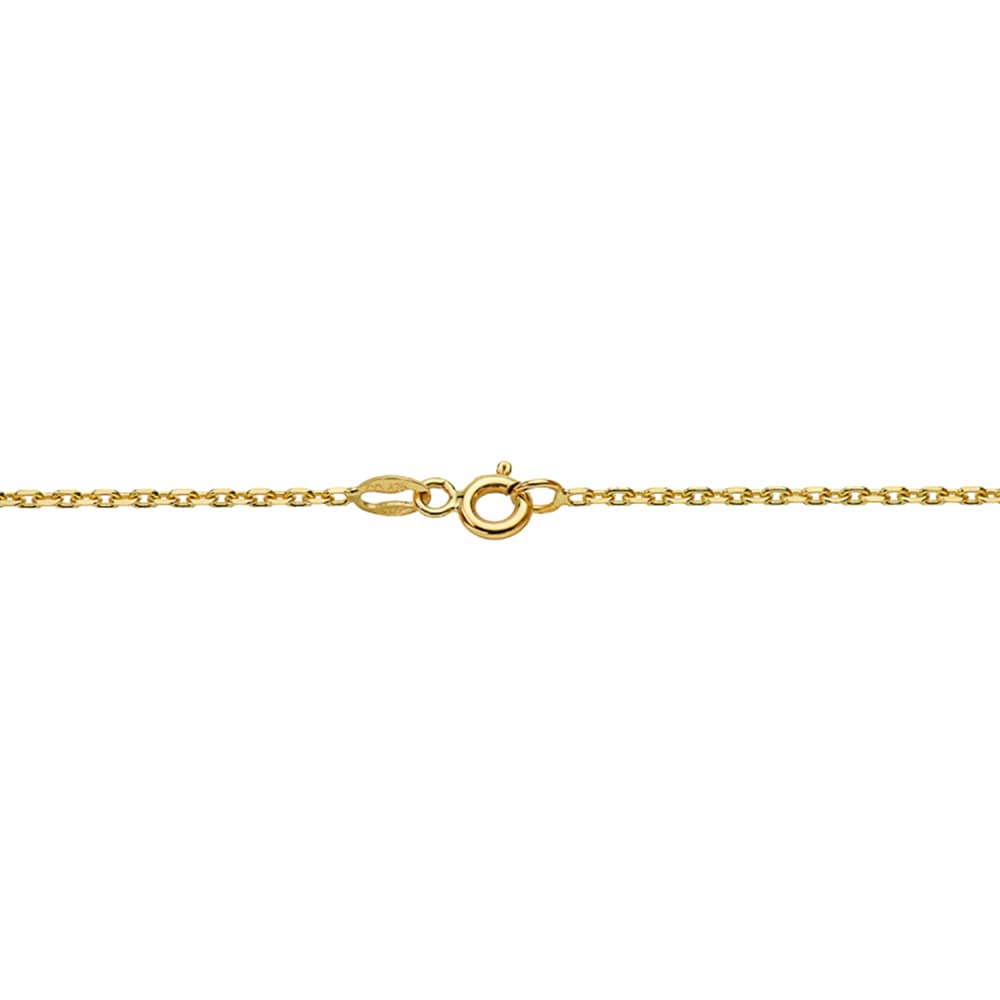 18K CADENA ORO AMARILLO MACIZA FORZADA 60CM ANCHO 1.5 MM