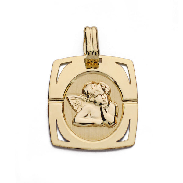 Medalla Angel Burlon 9K 20 x 17 mm de oro amarillo 9K