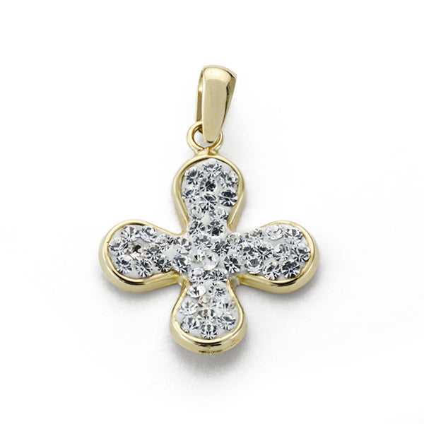 Cruz Circonita 17 x 14 mm de oro blanco 9K