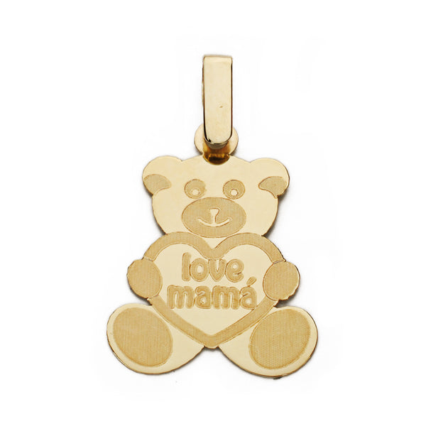 Colgante Mama Oso . 21 x 16 mm de oro amarillo 9K