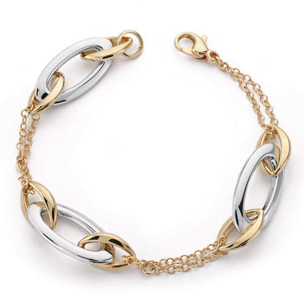 Pulsera Hueca 19,5 cm de oro amarillo 9K