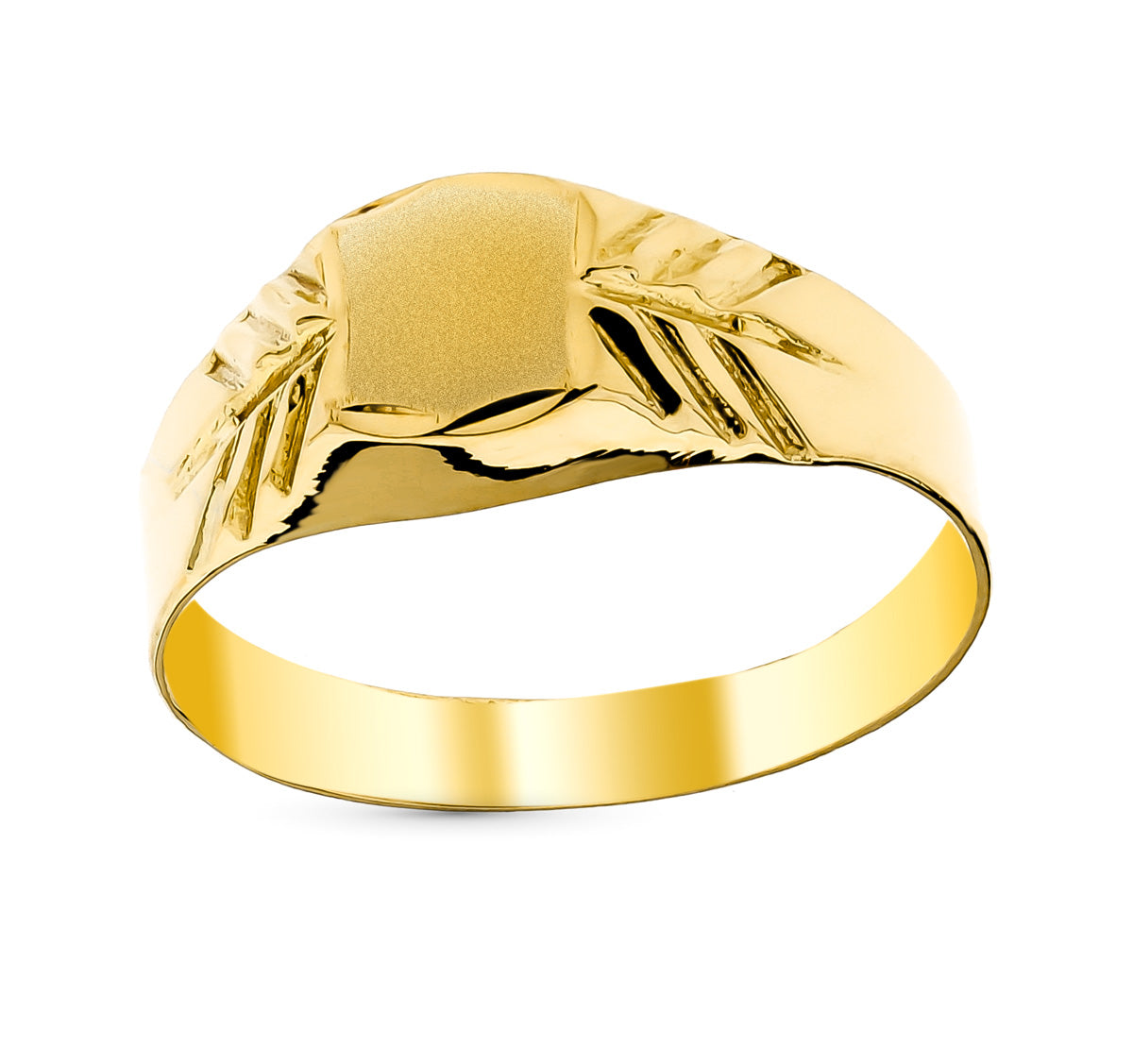 Sello Bebe Hueco Tallado. Zona Grabado: 5,5 x 4,5 mm de oro amarillo 9K