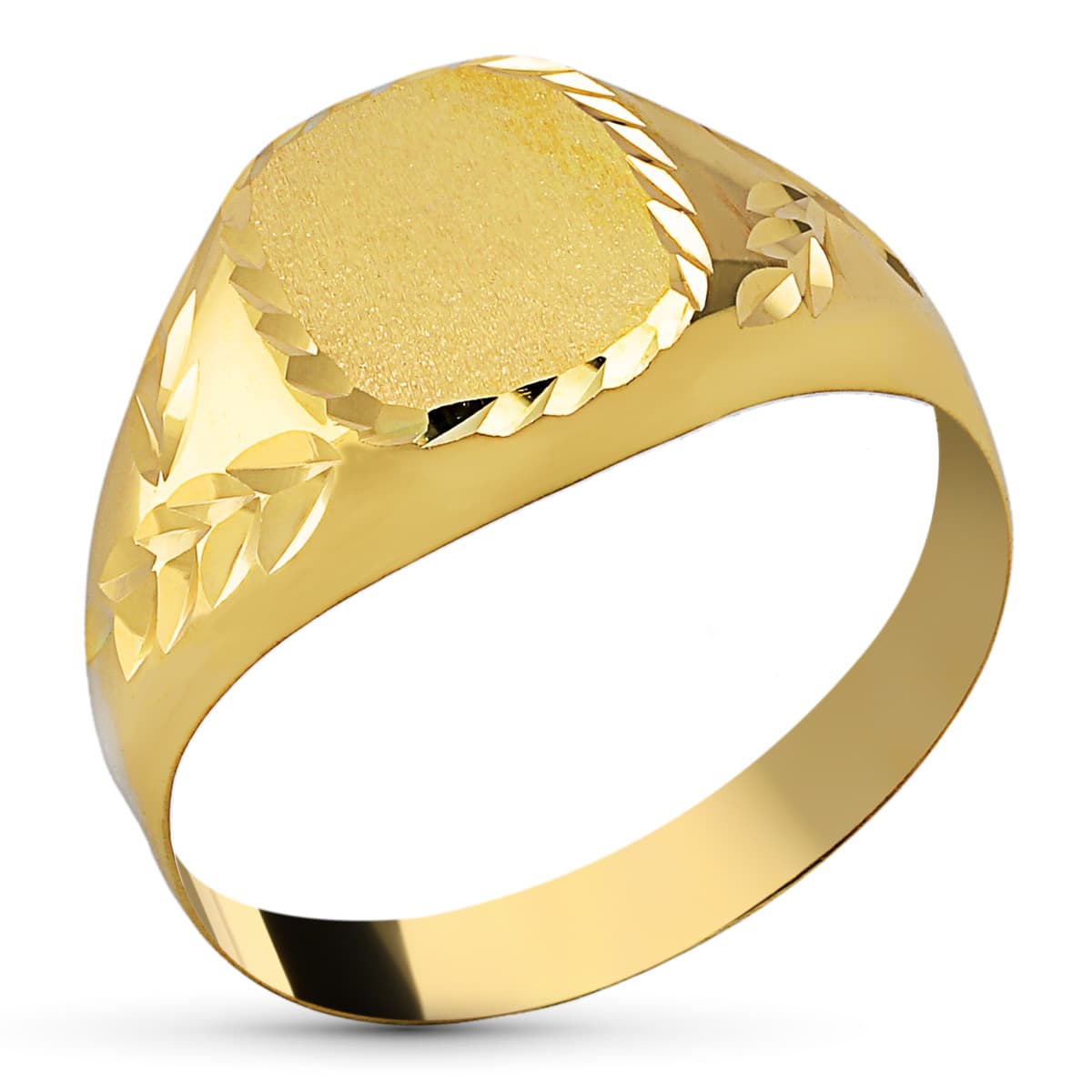 Sello Cadete Hueco Tallado. Zona Grabado: 8 x 7 mm de oro amarillo 9K