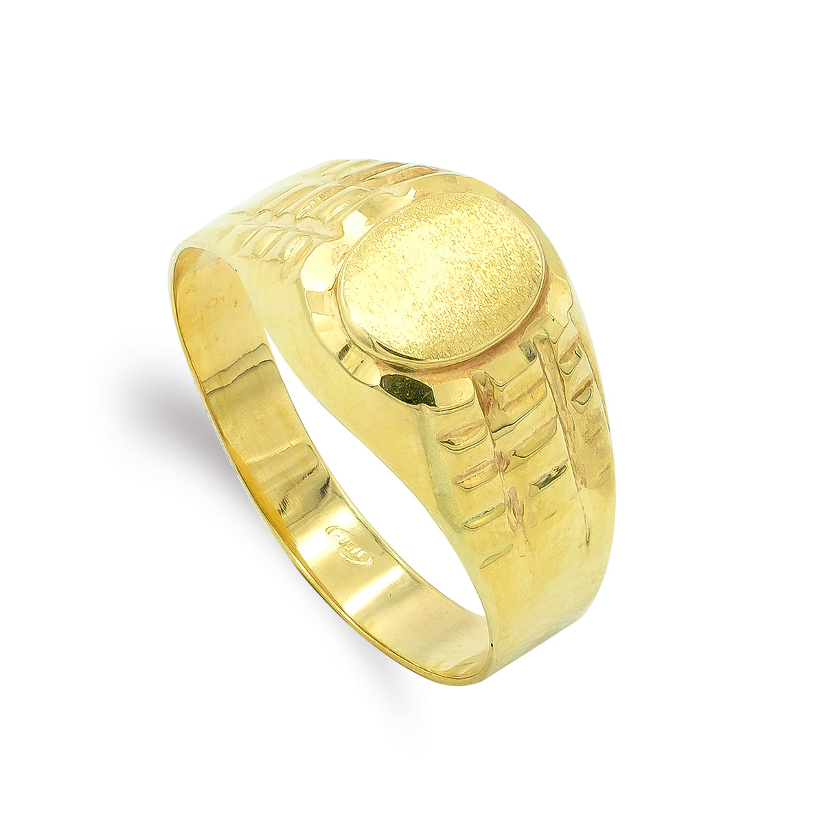 Sello Hueco Oval. Zona Grabado: 7 x 5 mm de oro amarillo 9K