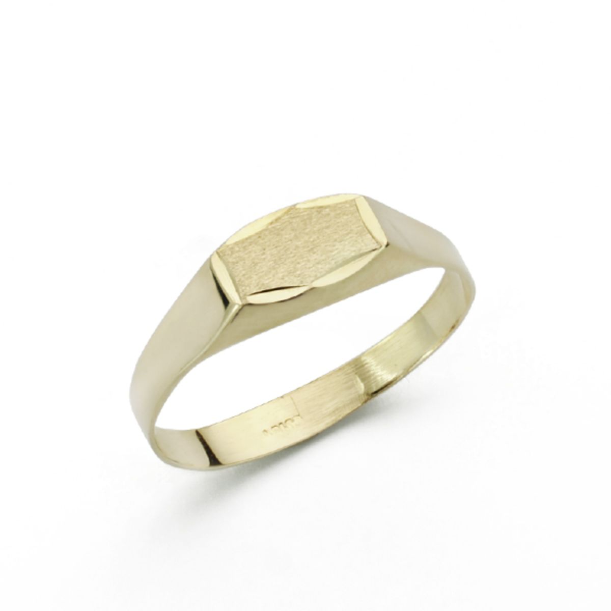 Sello Bebe Rectangular. Zona Grabado: 7 x 4 mm de oro amarillo 9K