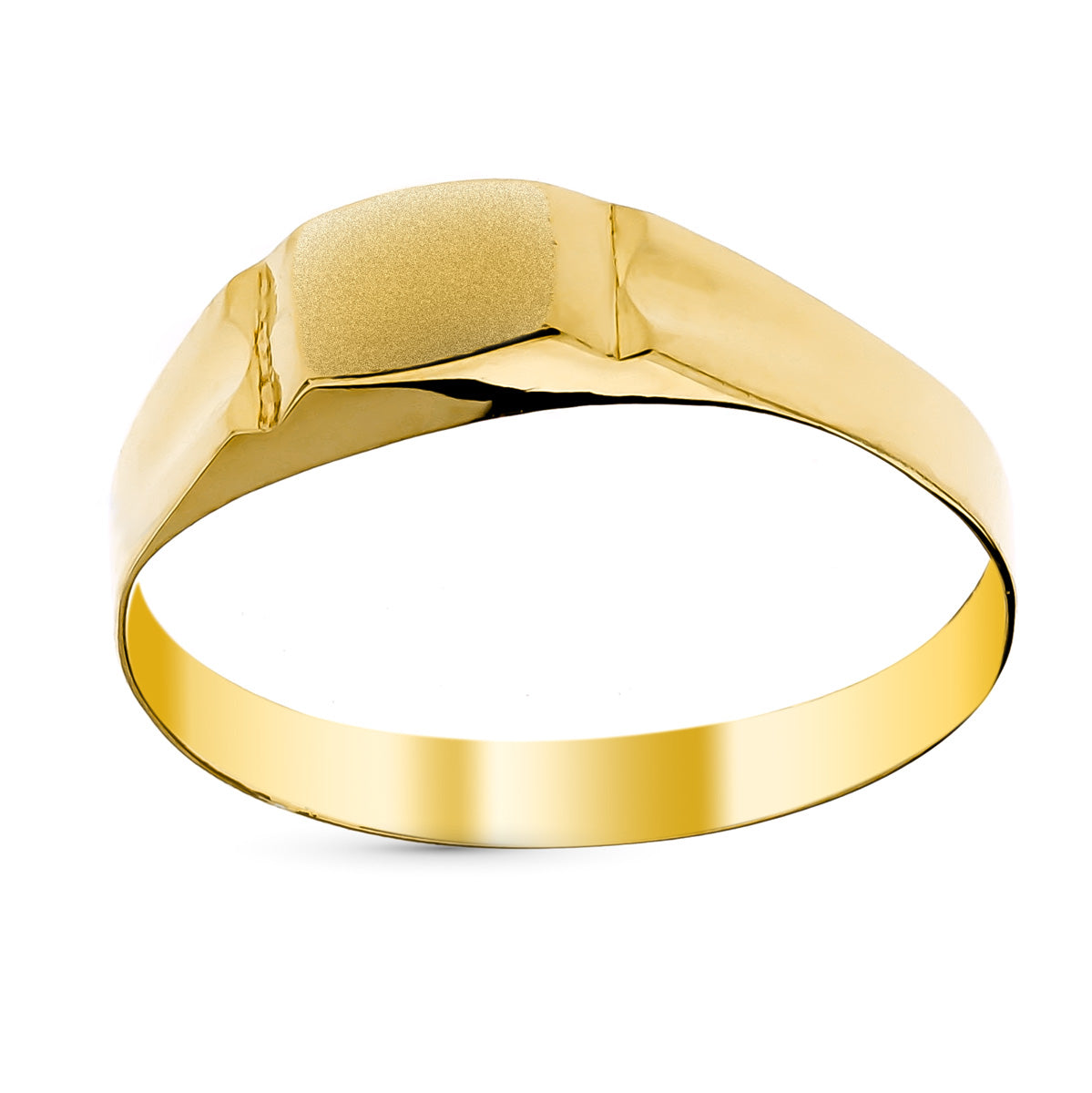 9K SELLO BEBE ORO AMARILLO HUECO TALLADO. ZONA GRABADO: 5X4 MM