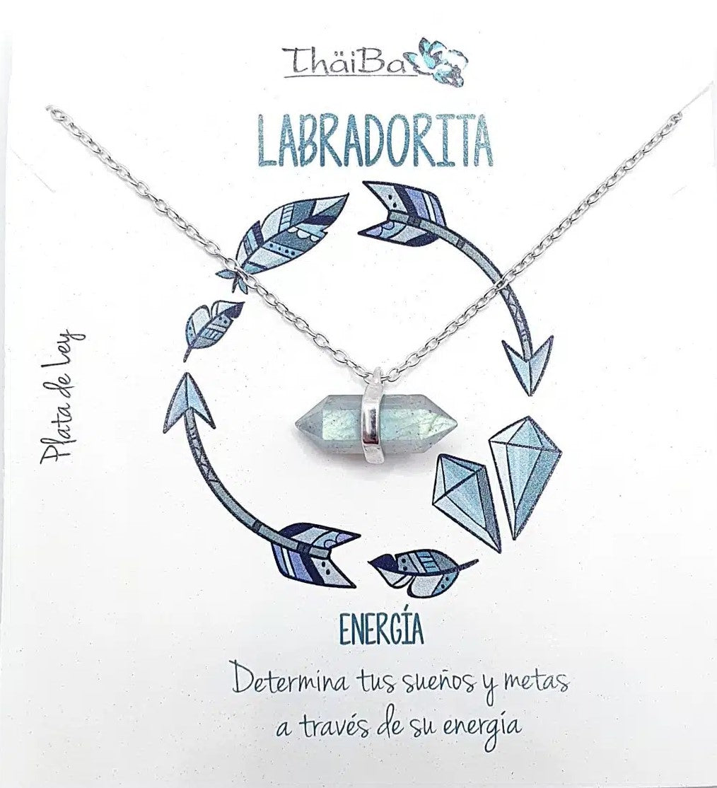 Collar labradorita prisma