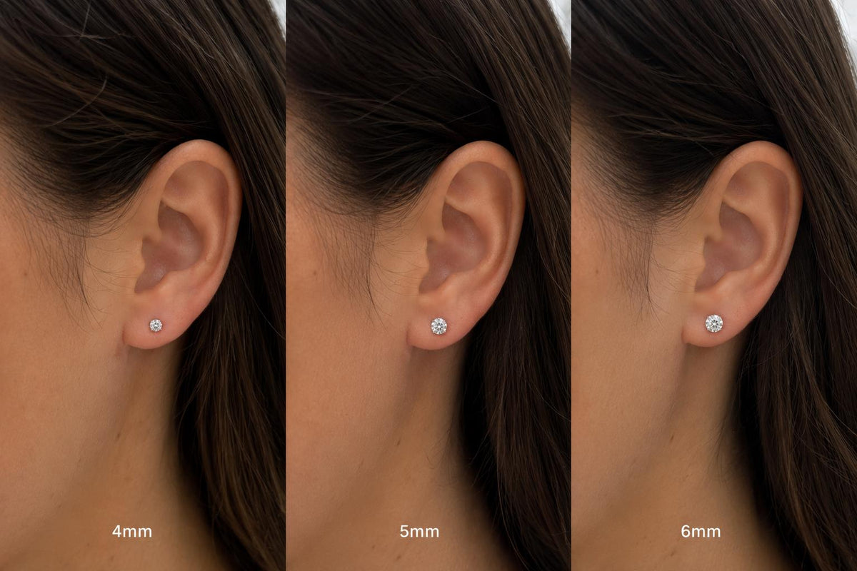 Pendientes punto de luz 4mm de plata de ley - imagen adicional - Joyería Zafir