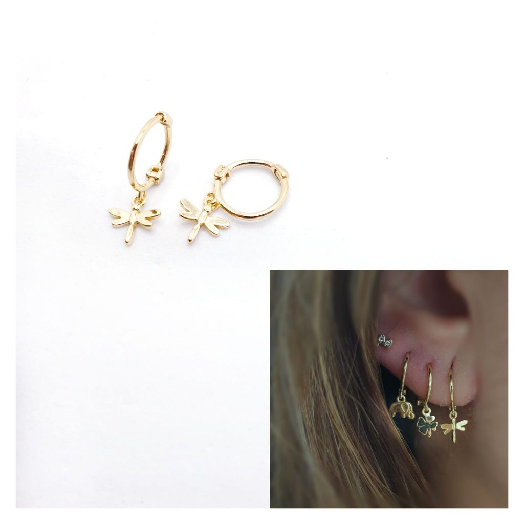 Pendientes Libélulas oro