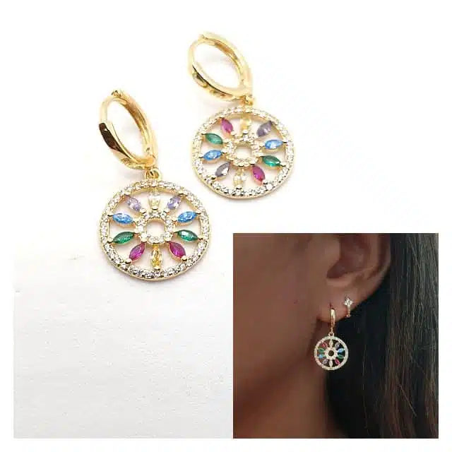 Pendiente luxury oro