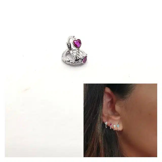 Pendiente mini arito corazón