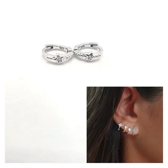 Pendiente mini arito estrella