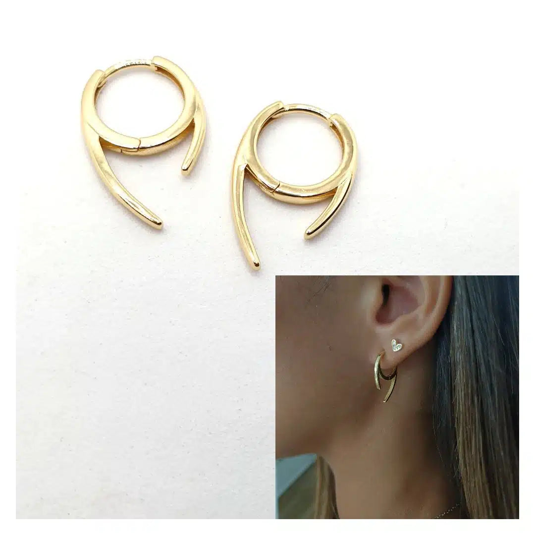 Pendientes diseño oro
