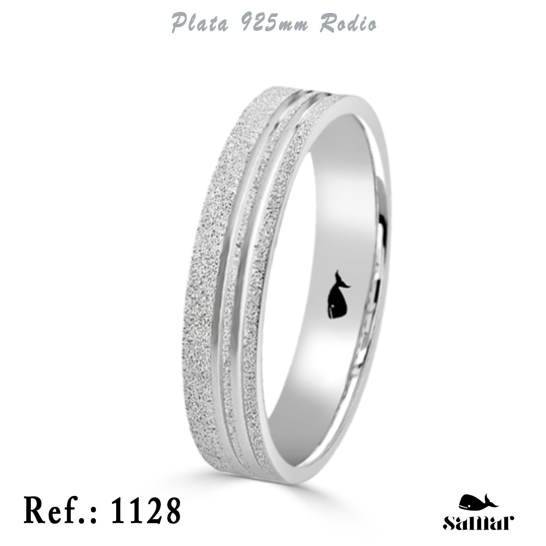 Alianza de plata Thay diamantada con interior confort 1128