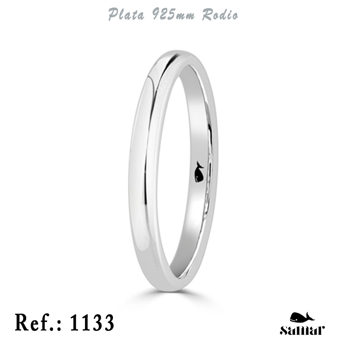 Alianza de plata 925 curva clásica 3 mm – 1133