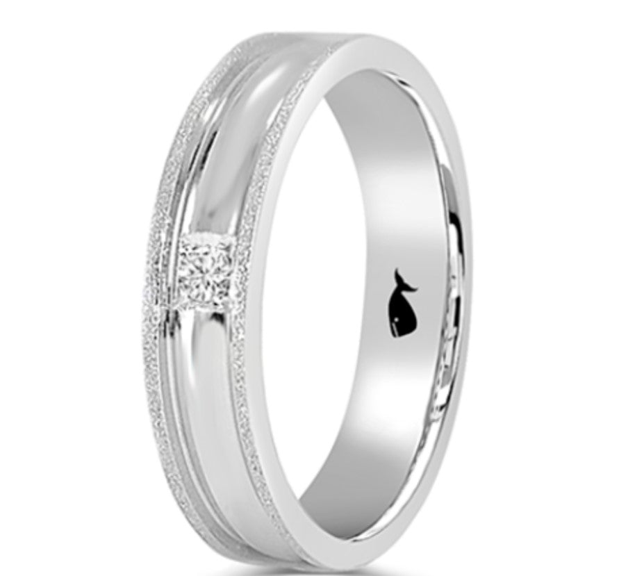 Alianzas Plata - 1136Sg Alianza Con Diamante - Unisex