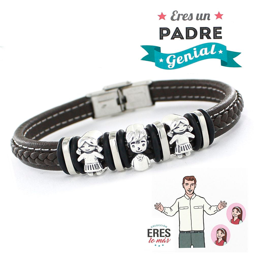 Pulsera Eres Un Padre Genial con dos niñas