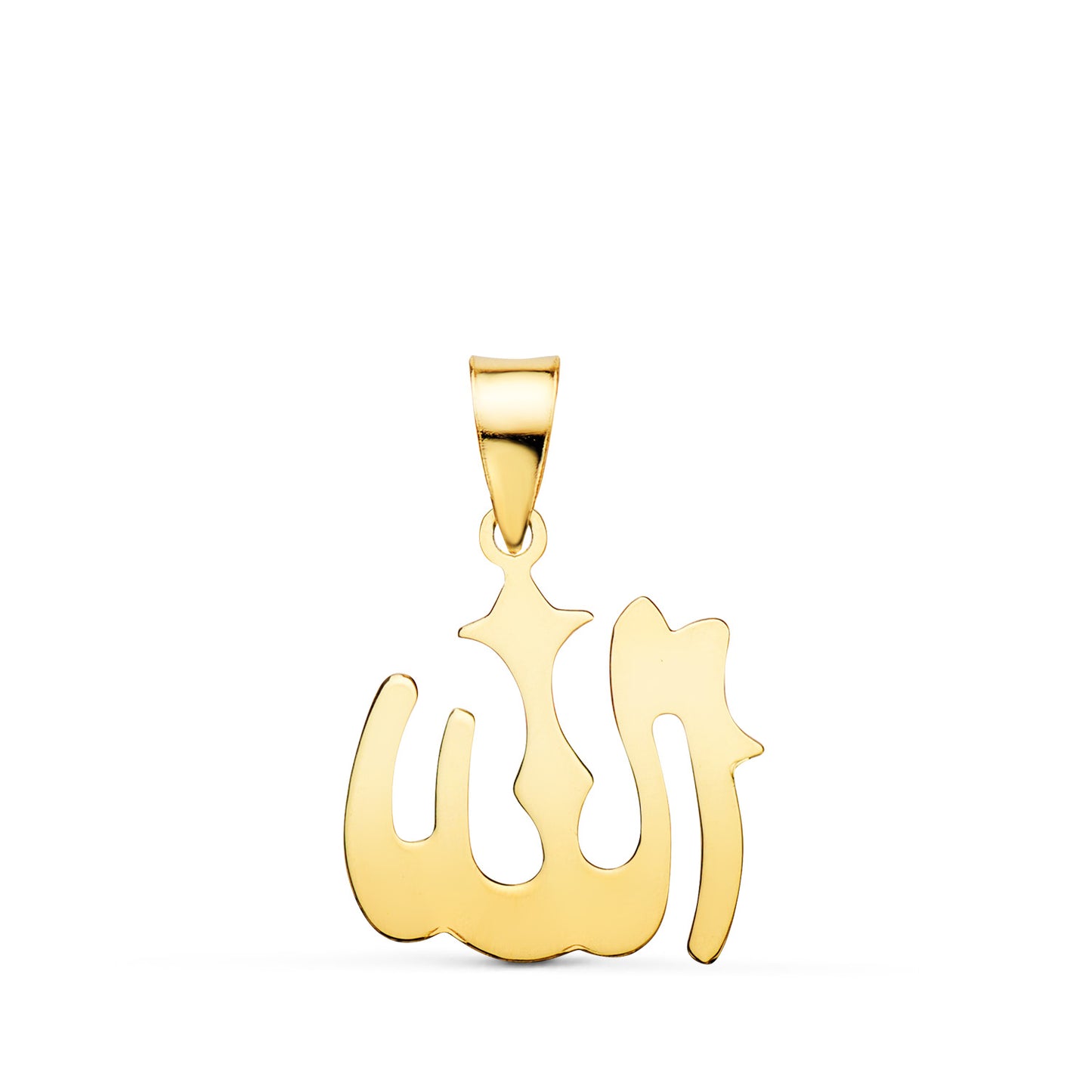 18K MEDALLA ORO AMARILLO ALA ES GRANDE SILUETA EN BRILLO. 16X15 MM