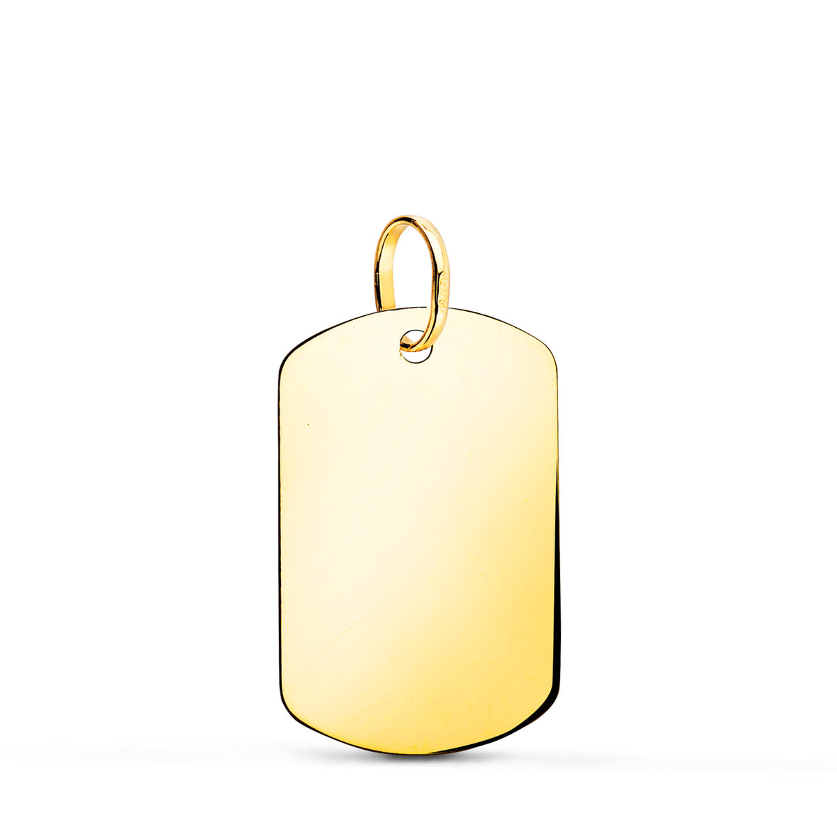 Chapa Militar Rectangular en Brillo. 21 x 14 mm de oro amarillo 18K