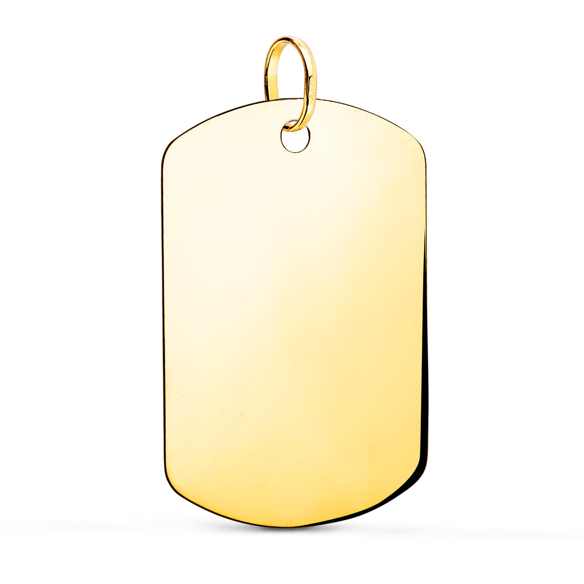 Chapa Militar Rectangular en Brillo. 27,5 x 19 mm de oro amarillo 18K