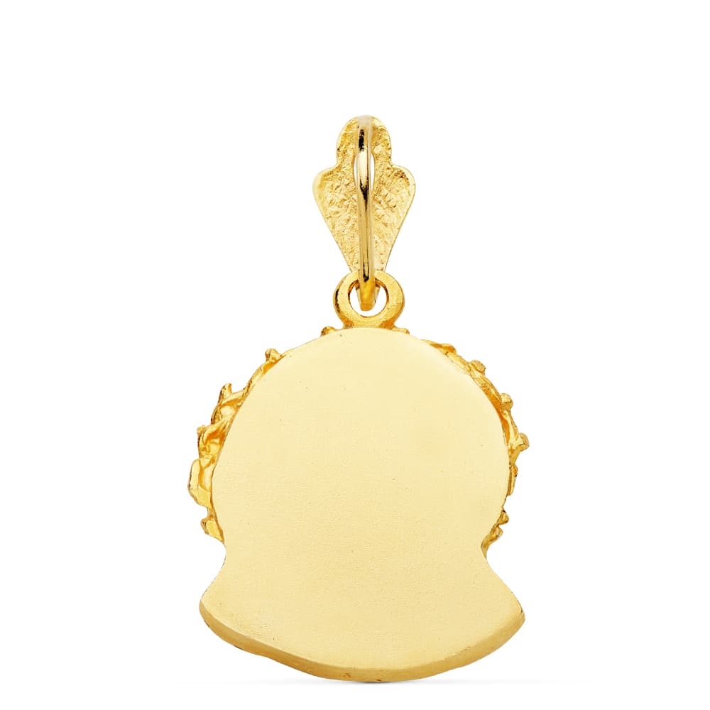 18K COLGANTE ORO AMARILLO CABEZA DE CRISTO DE MURILLO 21X18 MM