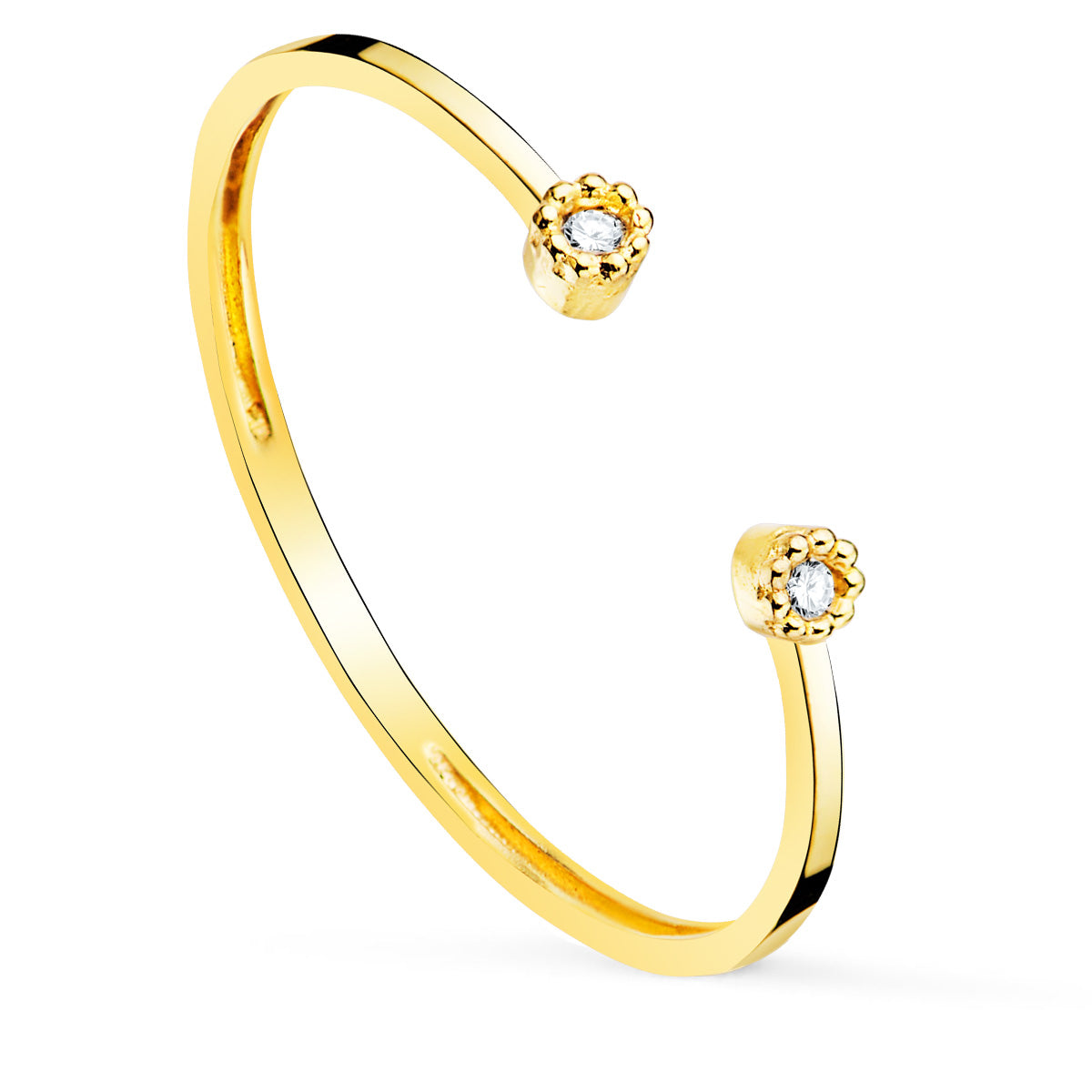 Sortija Diamantes de Laboratorio 0,0160 Qts. Vs2-g Cuerpo 1,10 mm de oro amarillo 18K