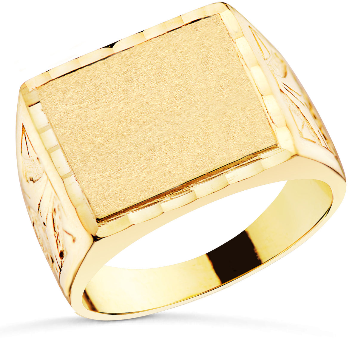 Sello Caballero Macizo Tallado. Zona Grabado 15 x 13 mm de oro amarillo 18K