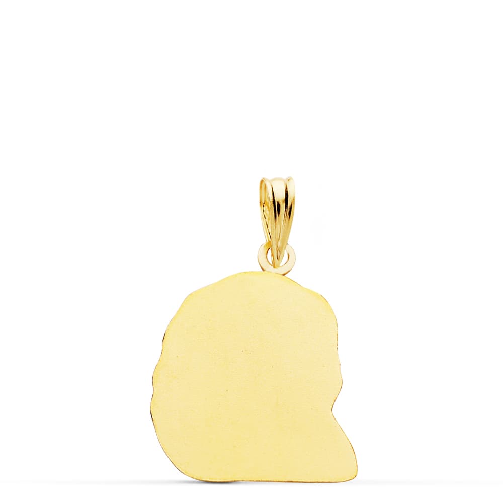 18K COLGANTE ORO AMARILLO CABEZA DE CRISTO 20X16 MM